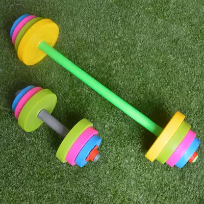 Fitness dumbbell sensory integration equipment training Children's sports dumbbell barbell sensory integration training Kindergarten weightlifting
