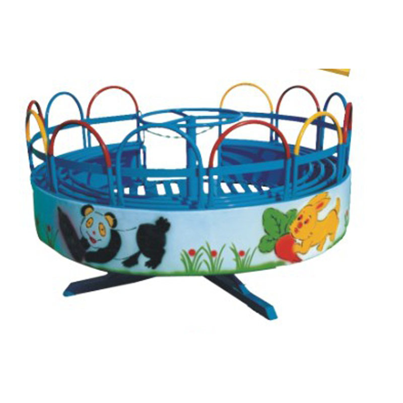 Kindergarten Cartoon Animal Turntable 12 Seats Plastic Mushroom Swivel Chair Children Interior Large Amusement Equipment