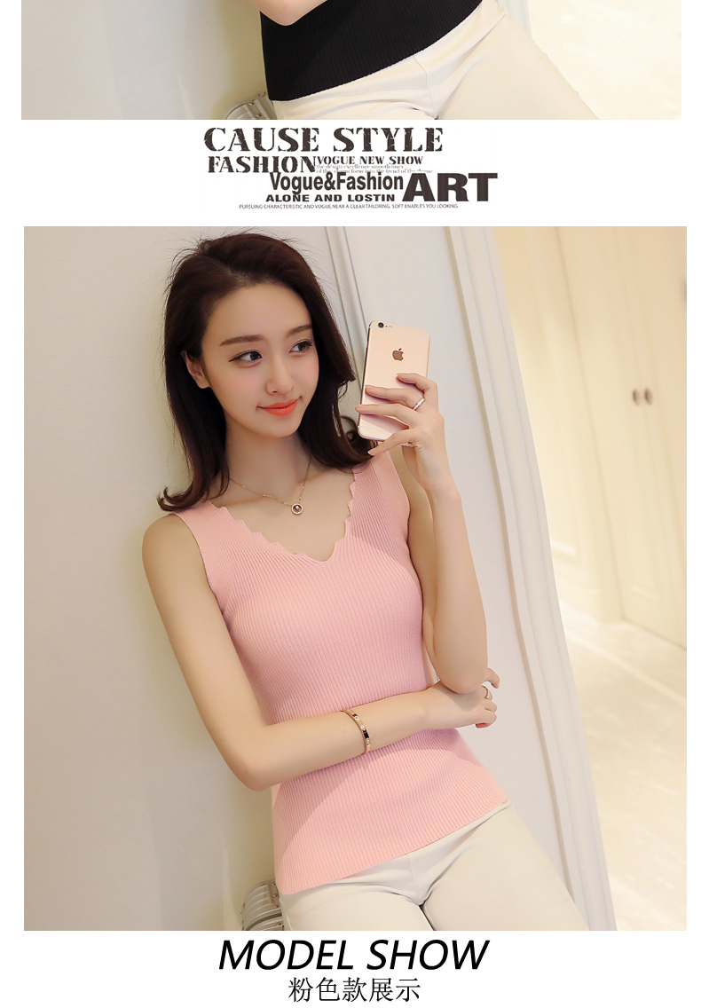 Mùa xuân và hè mới của phụ nữ hoang dã sóng mỏng v-cổ gợi cảm không tay đan đáy áo quây áo vest nữ đồ bơi nữ