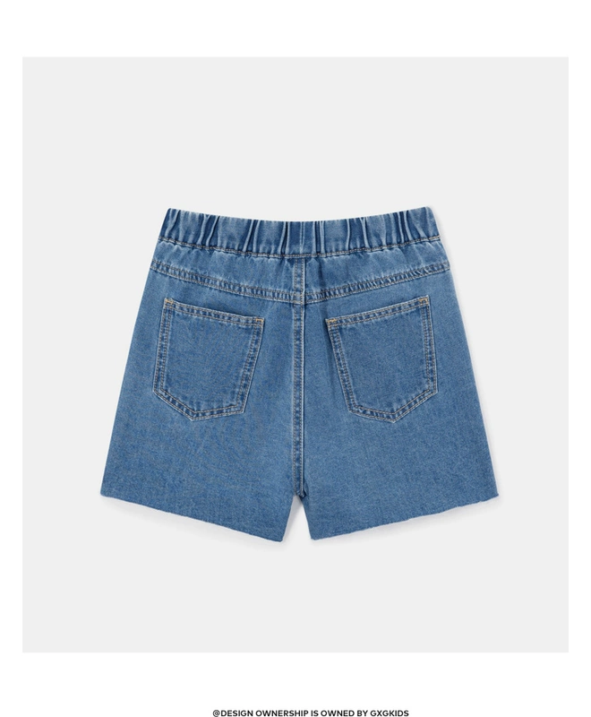 gxgkids quần áo trẻ em cô gái quần short denim mặc ngoài 2020 mới mùa hè bé thời trang nước ngoài quần nóng - Quần jean