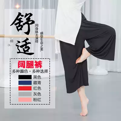 Modern dance pants Adult ethnic dance dance pants Classical dance pants Female dance body wide leg pants loose practice pants