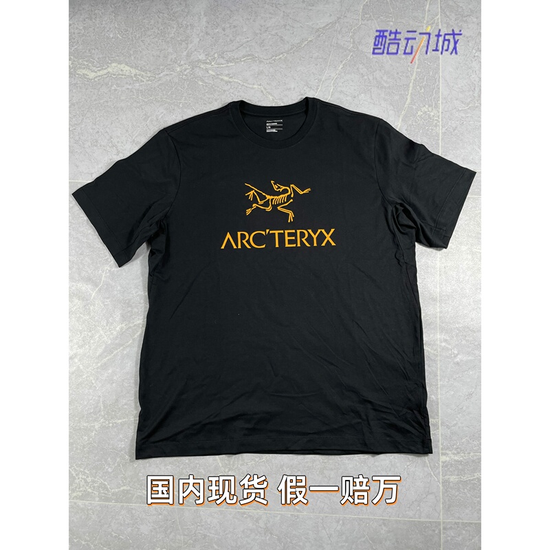 Authentic In-Stock Arcteryx Arc'Word Logo Black and Gold Letter Print Crew Neck Short-Sleeve T-Shirt Authentic In-Stock Arcteryx Arc'Word Logo Black and Gold Letter Print Crew Neck Short-Sleeve T-Shirt