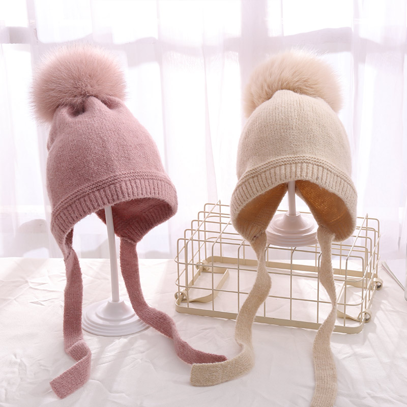 Autumn and Winter Korean version of new children knit wool cord girl headgear hat boy baby warm hat foodie tide-Taobao