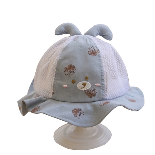 Детская осенняя летняя тонкая милая дышащая шапка, защита от солнца, с медвежатами, в корейском стиле