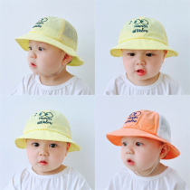 Baby hat Spring summer season Korean version sunscreen net hat thin boy girl cute baby baby foreign gas fisherman hat