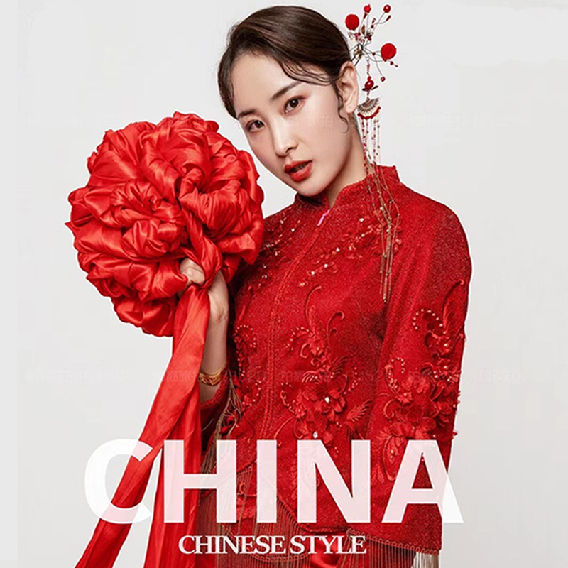 Big Red Flower Ball for Car Delivery, Wedding, Red Silk Hydrangea, Opening Ceremony, Award Ceremony, Ribbon-Cutting Flower Ball