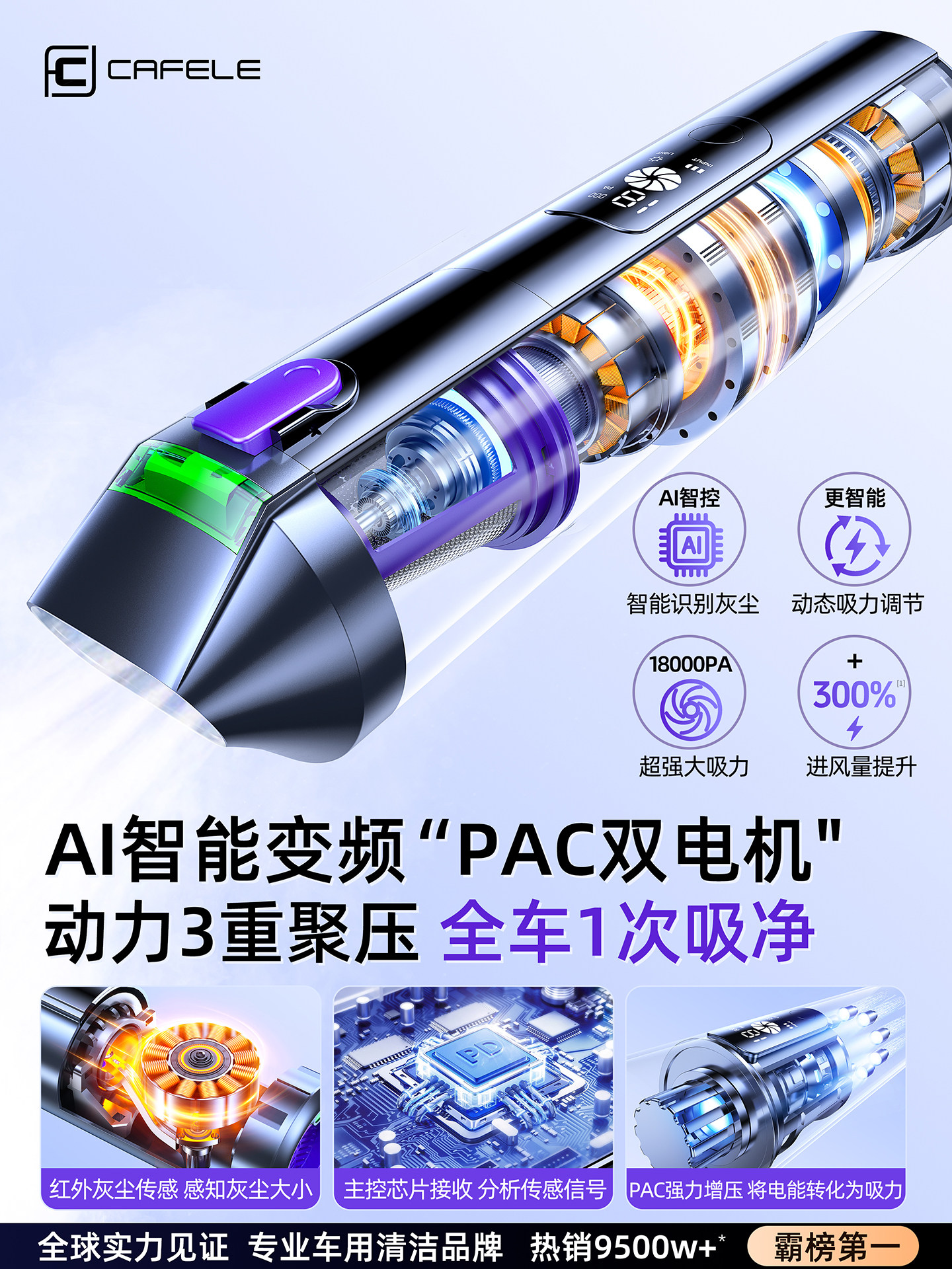 Car Vacuum Cleaner 2026 New Model Super Strong Suction Wireless Car Vacuum Cleaner for Home Use Small Handheld Machine