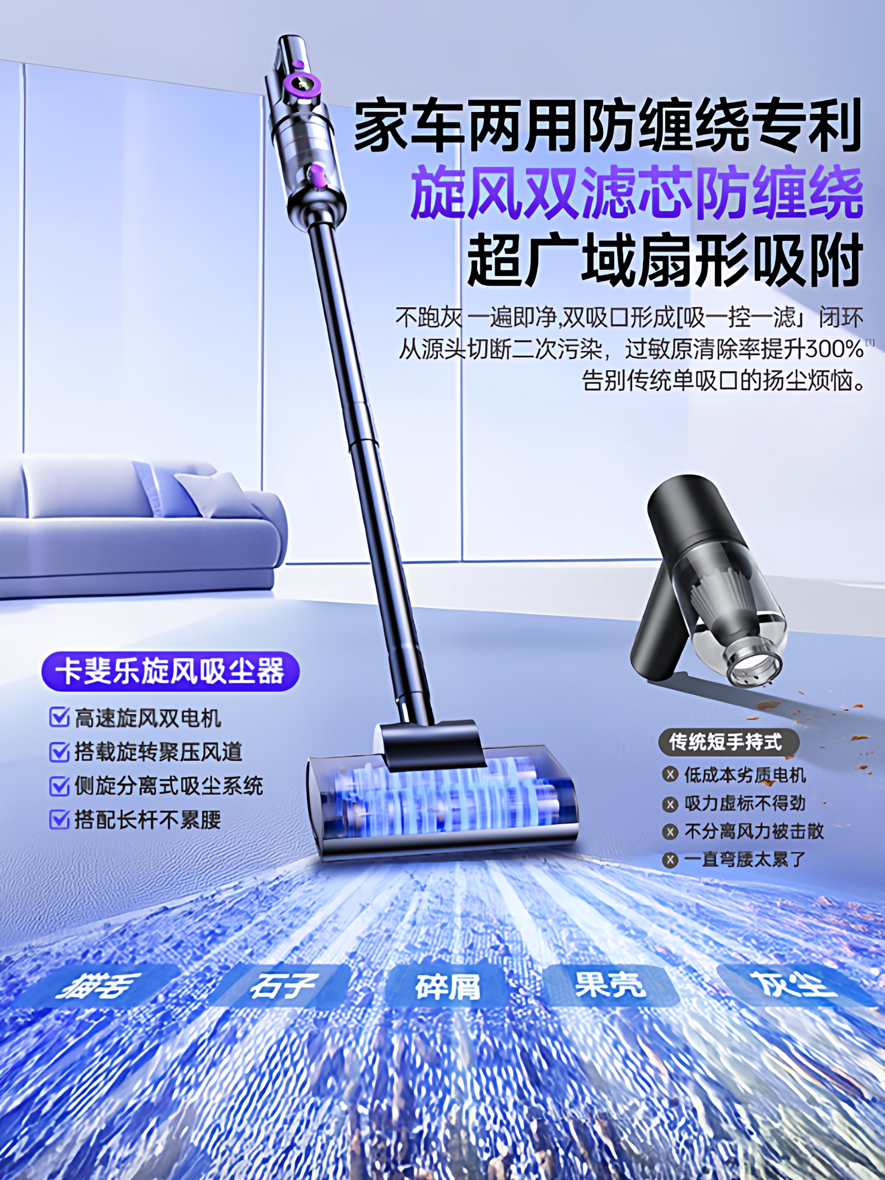 Car Vacuum Cleaner 2026 New Model Super Strong Suction Wireless Handheld Mini for Car and Home Use