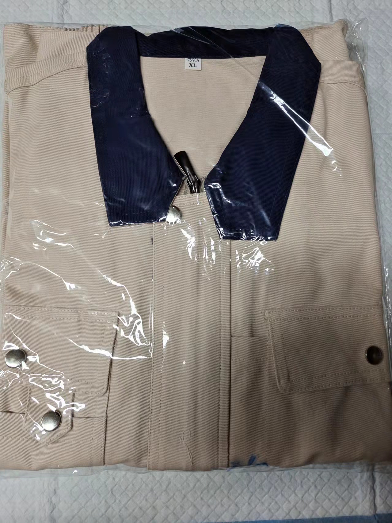 Rice white cotton overalls suit men's and women's welding clothing shipyard long sleeve COSCO shipping service Anji labor protection