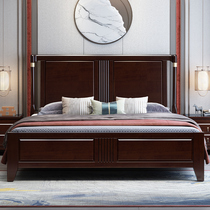 New Chinese classical light lavish soft bag solid wood bed 1 8 m Soft by double bed 1 5 master bedroom modern minimalist furniture