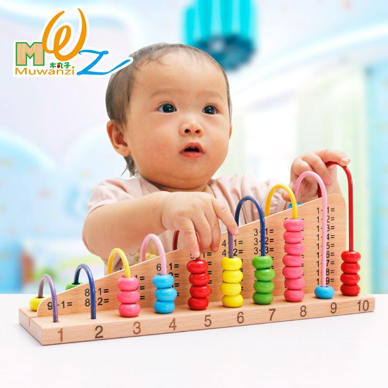 Wooden boys, girls, children, children, early education abacus, calculation rack, toy baby arithmetic frame, abacus math teaching aids