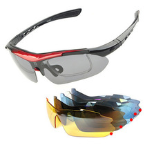 Bicycle cycling glasses mountain bike outdoor sports sun glasses equipped with five sets of lenses (polarized version)