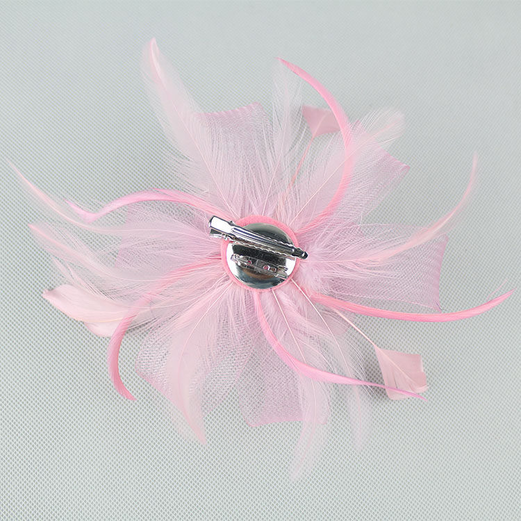 欧美简约时尚复古网纱新娘发夹配饰晚宴会派对演出发饰羽毛头饰品详情34