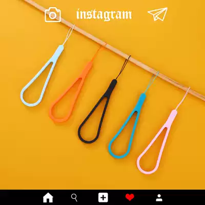 Mobile phone lanyard liquid silicone color elastic lanyard mobile phone lanyard U Cup lanyard short wrist