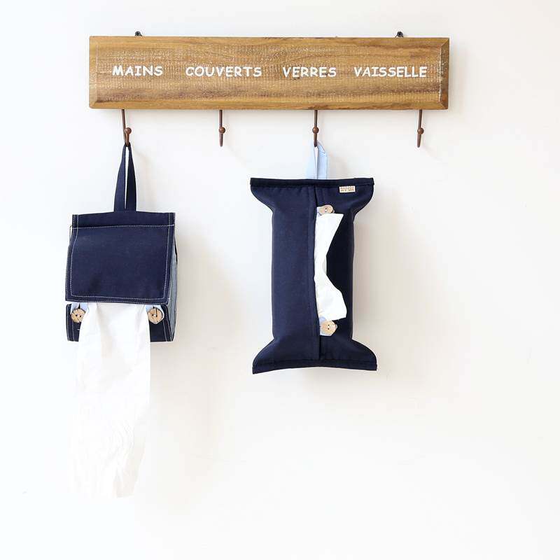 Hanging tissue bag cloth art tissue set fresh home living room bedroom car drawer box roll paper storage tissue box