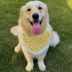 Pet Dog Saliva Scarf Bib for Small, Medium, and Large Dogs, Cute Samoyed, Golden Retriever, Husky, Alaskan Neck Scarf