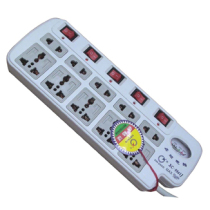 Independent five-button drag-and-drop socket Computer wiring board with voltage meter Large universal international standard power converter