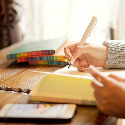 Блокнот Deli Stationery 3184 в кожаном переплете с цветными краями и блокнотом из полиуретана, креативный блокнот 56K