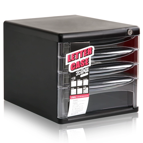 Деликатный шкаф в офисе офис низкого кабинета файл настольного стола 4 -Layer Plastic с ящиком -ящиком с замок