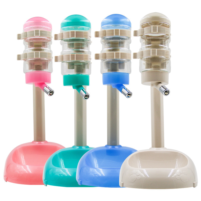 Darling Doctor Standing Pet Drinking Water can lift high and low kitty drinking Teddy kettle Hanging water feeding basin 