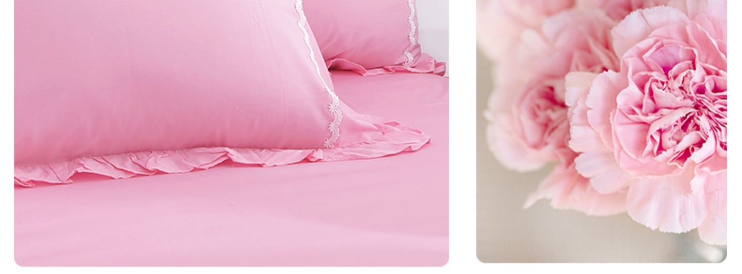 Cô gái trái tim công chúa gió giường bốn mảnh cotton màu đơn giản giường đơn giản giường ngủ chăn quilt bao gồm 4 bộ - Bộ đồ giường bốn mảnh chăn ga tencel