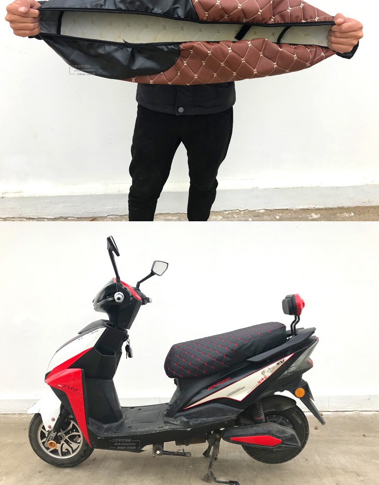 Ghế xe máy che nắng chống thấm bàn đạp xe điện bọc ghế dày cách nhiệt thoáng khí bọt biển đệm phổ quát - Đệm xe máy yên xe dream