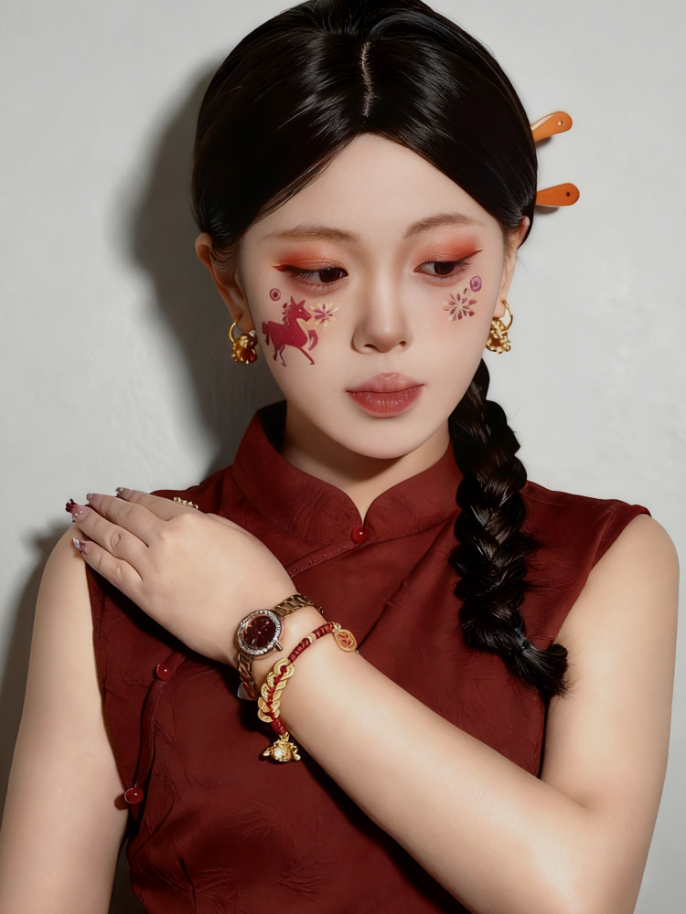 Fila New Year's Gift Light Luxury Small Green Watch Gift Box for Girlfriend's Birthday Gift New Watch Model 6746