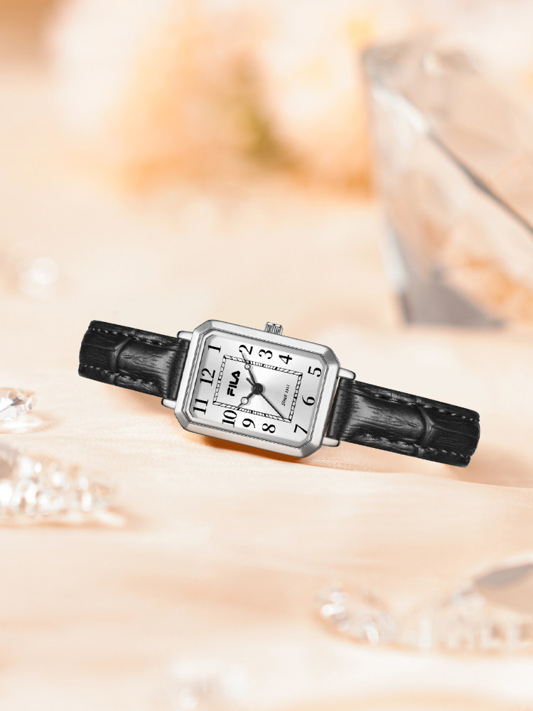 Fila Women's Watch Niche Light Luxury Retro Watch Versatile Elegant Birthday Gift for Best Friend Square Watch 6785