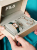 Fila Retro Watch, Light Luxury Niche Small Square Watch, Gift for Female Friends, Wristwatch Birthday Gift Box 6264