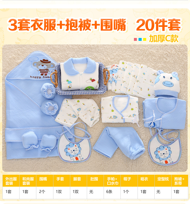 Hộp quà cho bé sơ sinh quần áo cotton mùa hè 0-6 tháng đặt xuân hè thu đông cho bé sơ sinh đồ cho bé sơ sinh