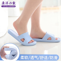 Japanese home slippers womens summer home thick bottom bathroom non-slip couple indoor home soft bottom mens cool slippers