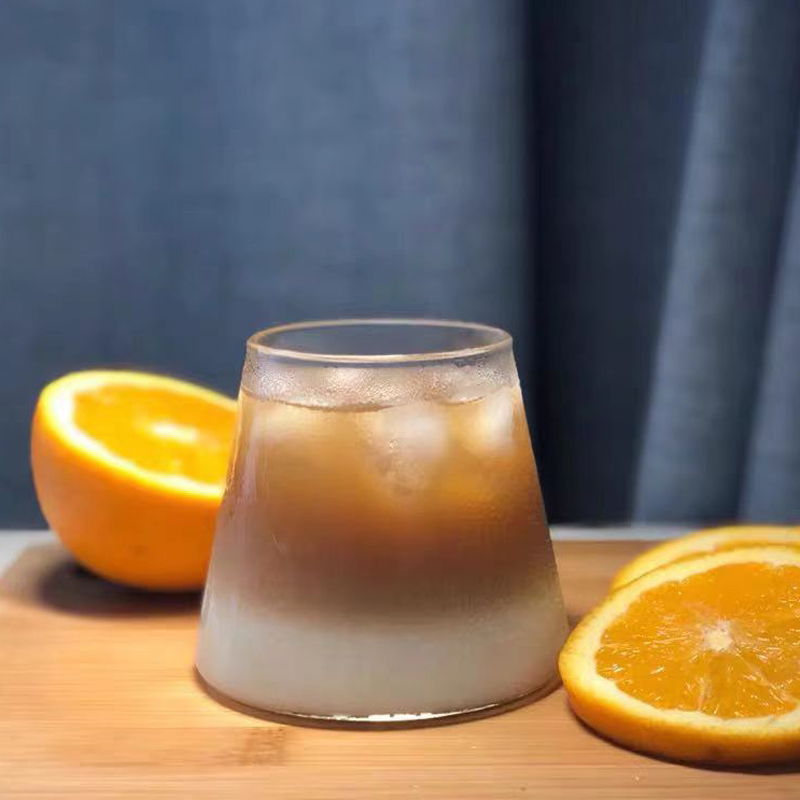 Ins net red ice coffee cup cold drink cup high temperature resistant fuji mountain glass cup milk tea cup juice cup milk cup