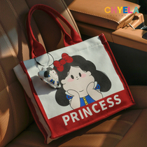 Hand Painted Fat Princess Work Sails Cloth Bag Girl Bag Handbag Handbag Zipper Bag Environmentally Friendly Bag Shopping Bag Customised LogoAS