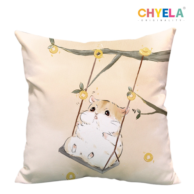 Soft Cute Cure Cute Cartoon Fat Hamster Pattern Pillow Cushion Custom Christmas Gift for Girlfriend AC03