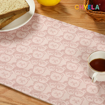 ins Nordic wind cartoon cute table dinner plate cushion cloth art heat insulation mat anti-burn meal cushion custom made pattern AB176