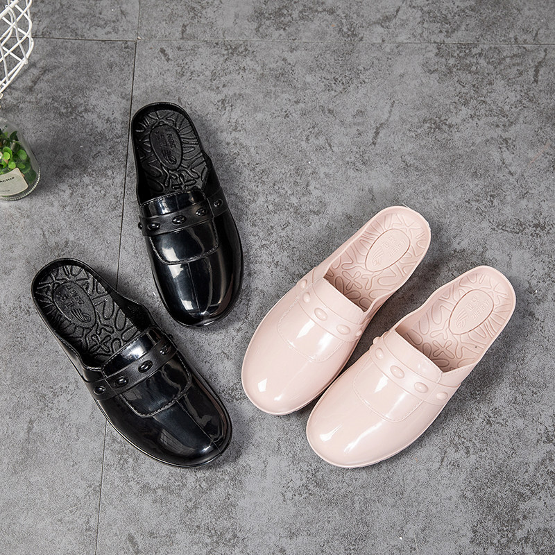 Red fashion crystal sandals shoes women in summer outer wearing soft sole bag head anti-slip in tide and drag