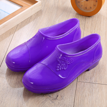 Kitchen working fashion waterproof shoes low helper rainshoes women summer adult shoes washing anti-slip shoes low cylinder warm