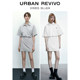 UR2023 Spring and Summer New Women's College Style Contrast Letter Embroidery Waist Sweatshirt Dress UWU732008