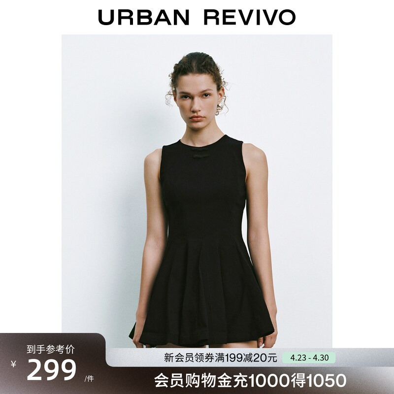 Ur2026 Spring New Women's Bow-Decorated Waist-Cinching Sleeveless Dress Uyu750061