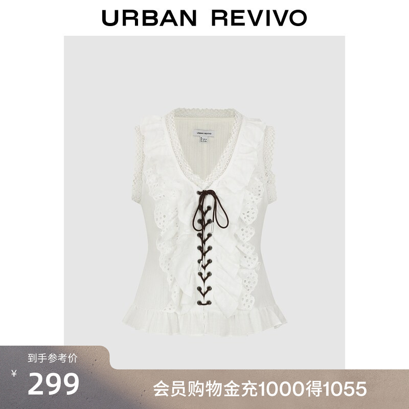 Ur2026 New Autumn Women's Casual Lace Trim Contrast Color Drawstring Open-Front Shirt Uyl260141 Ur2026 New Autumn Women's Casual Lace Trim Contrast Color Drawstring Open-Front Shirt Uyl260141