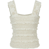 UR2024 new summer womens forest style sweet embroidered lace square neck knitted vest UWL940076