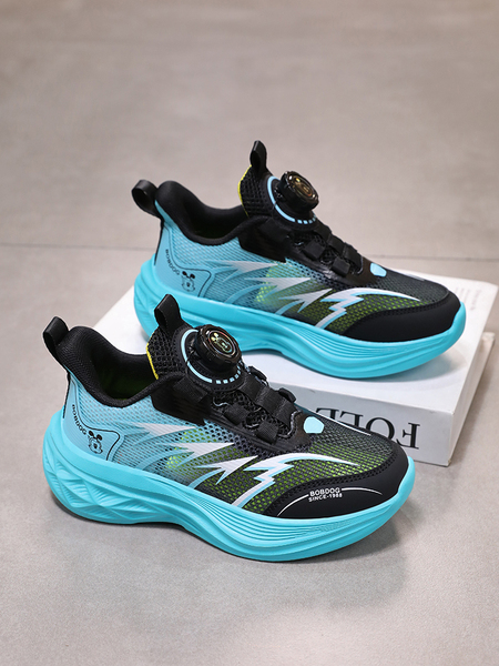 Babudou Kidsren's Shoes Boys' Sports Shoes 2026 Autum New Style Rotating Button Mesh Breathable Kidsren's Running Shoes — 3
