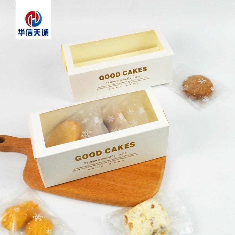 Huaense Day Honest Baking Packaging Box Towel Roll Cake Packaging Box Glutinous Rice Boat Macaron Snowflake Crisp Paper Box