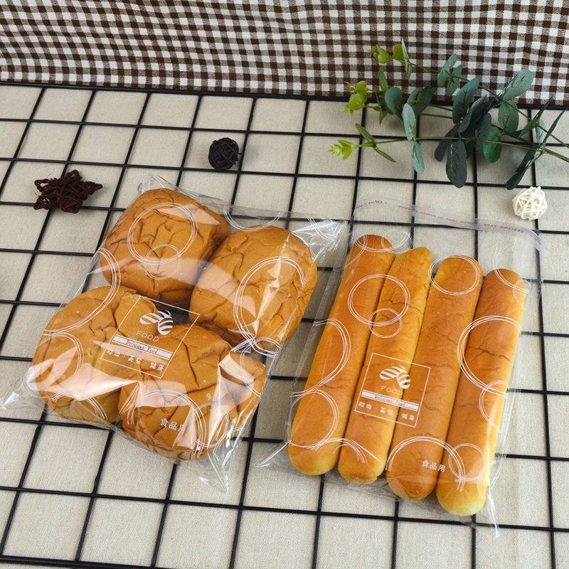 Huaxin Tiancheng Food Packaging Food Packaging Food Transparent Self-proclaimed Biscuit Bread Bag 500 Spinach Bread bags