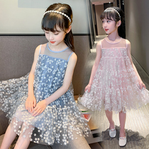 Girls dress for dress and summer clothes 2022 new childrens skirt Xia and the girls thin little girl princess nepotism