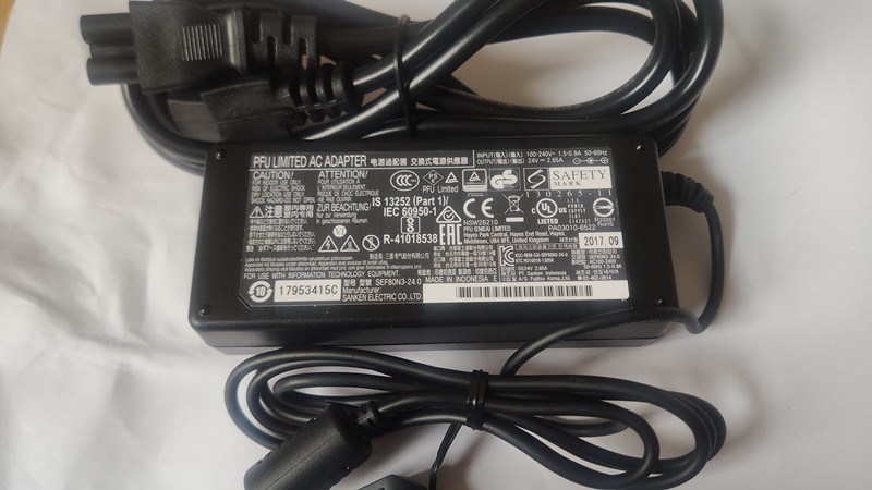 Original Fujitsu Fi7125 7130 7135 7140 7160 7180 Scanner Power Cord Adapter