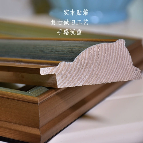 Ретро фоторамка из натурального дерева, настенная фотография, в американском стиле, делается под заказ