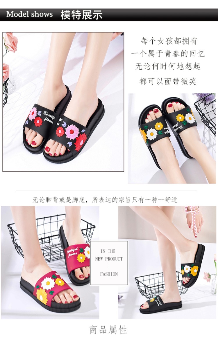 Giày nữ mùa hè, sinh viên Hàn Quốc, đế dày, có dép, thời trang, dép chống trượt, một từ, kéo, đi dép có đế muffin dép juno