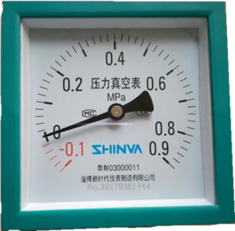 淄博新时代压力真空表-0.1-0.9MPa山东新消毒锅配件