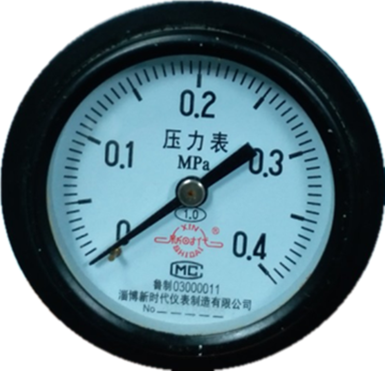 山东新华立式压力蒸汽消毒锅1.0精度 淄博新时代0-0.4MPa压力表